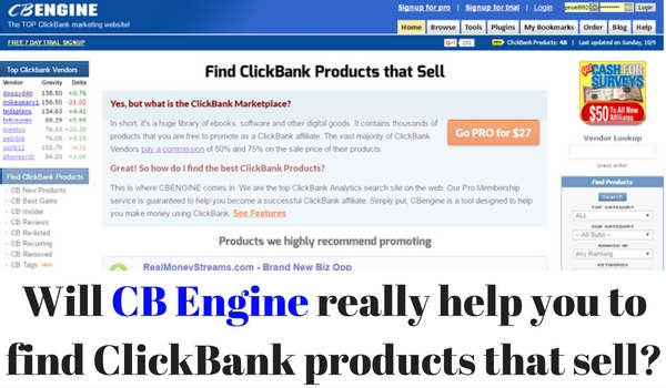 CB Engine for ClickBank products
