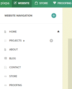 Pixpa website section