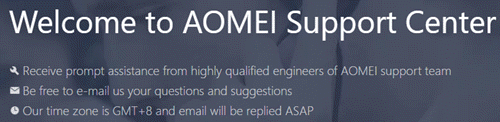 Aomei support center